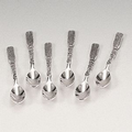 Silver Plated Tassel Miniature Spoon - 6 Piece Set